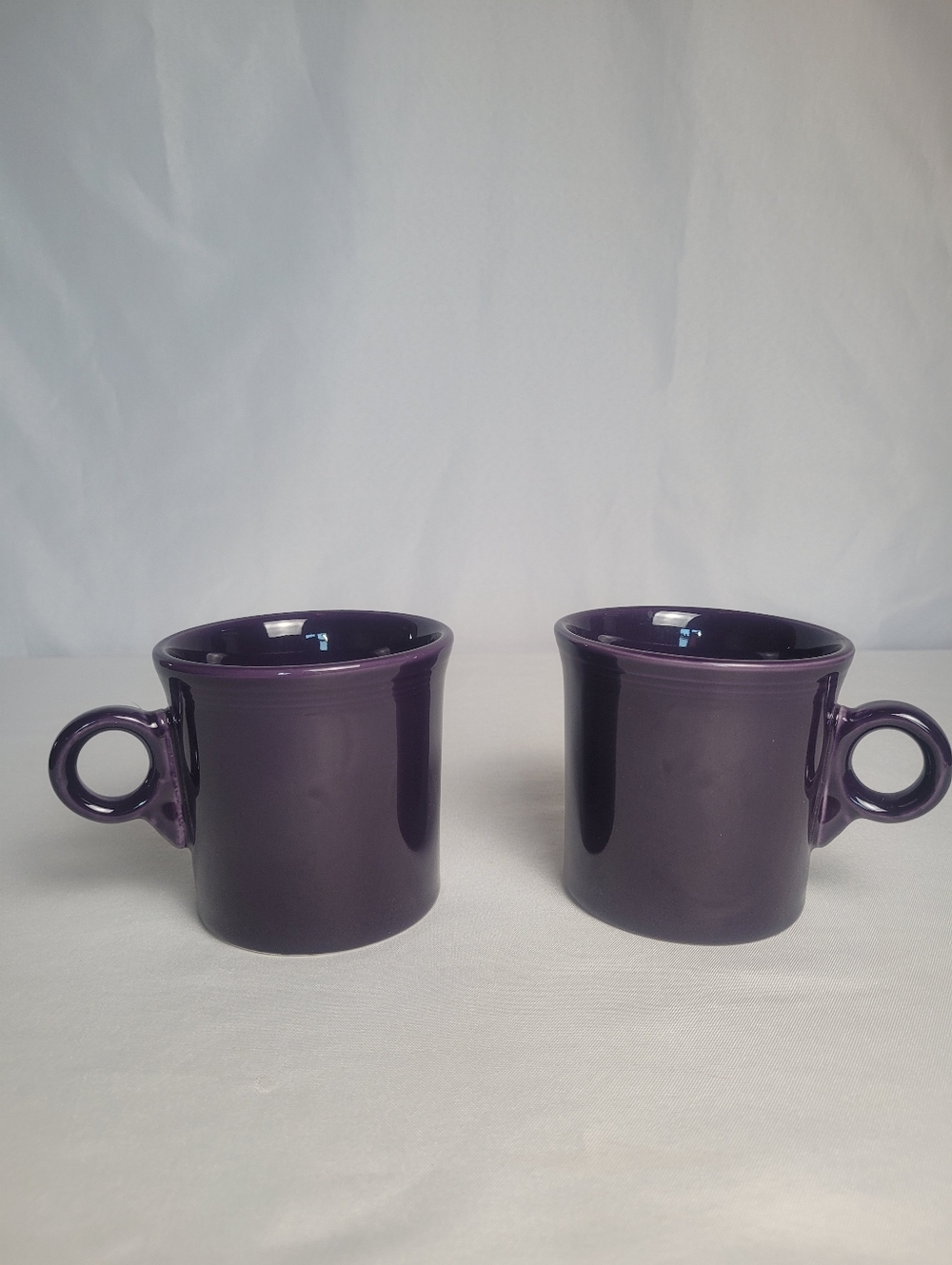 Fiestaware Lot Of 2 Plum Purple Coffee Mugs Homer Laughlin